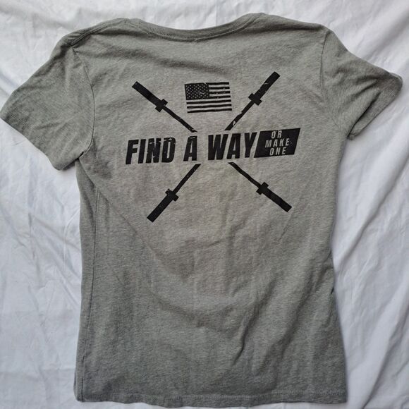 Womens Gym Wear T-Shirt " Find A Way Or Make One " XL TEE The Lift Box Workout - Picture 2 of 7